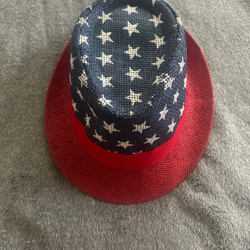 Red and Blue Star Patterned Women's Hat